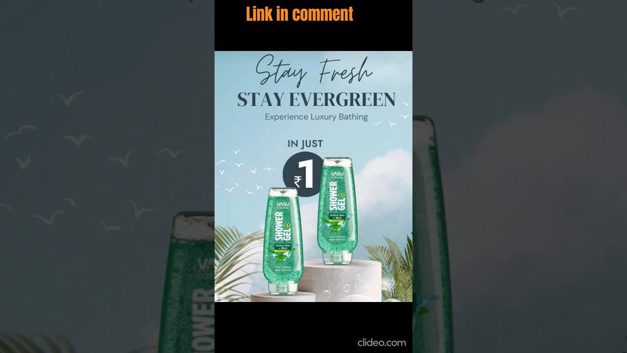 Vasu Naturals Shower Gel For Hair Face Body 250ml e in 1 Active Deo