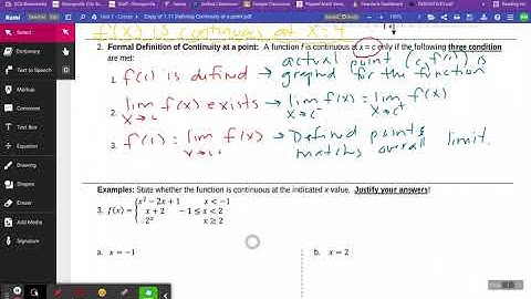1.11 Defining Continuity at a Point
