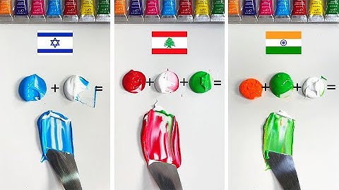 What color do mixed flags make? (Part 1) #paintmixing #colormixing #satisfying #asmrart