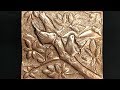 Metal art Work / Bird scenery Relief / Metal Embossing /Thank you 100 Subscriber