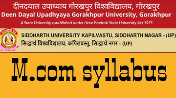 M.com syllabus in DDU