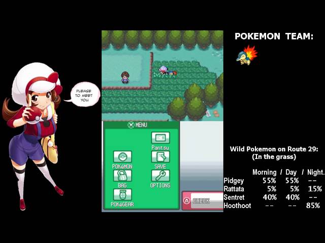 05 (ENG) Pokemon Heart Gold Playthrough [Girl] part 4: Route 32 & Union  Cave 