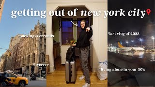 Preparing to leave New York City for the holidays ✈️ My last vlog of 2023.