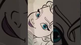 Colouring Elsa from Frozen