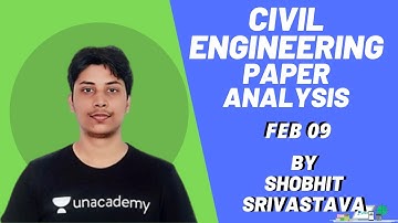GATE 2020 Detailed Paper Analysis (Forenoon session) | Civil Engineering | Shobhit Srivastava