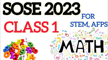 SOSE MATHS STEM AFPS MCQ ONLINE PREPARATION CLASS 1 2023 FOR CLASS 9 #sosestemafps #sosementalablity