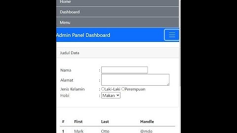 bootstrap tutorial 5 : membuat dashboard admin bootstrap