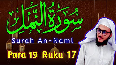 para 19 || Ruku 17 || Surah An-Naml (سورة النمل) ||With Arabic Text