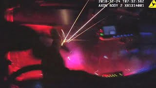 Video: wanted suspect rams a police car during high-speed chase