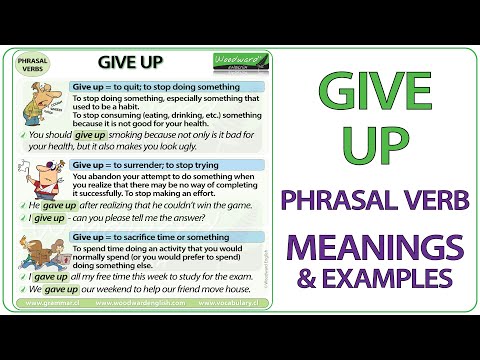 Give Up On Là Gì - GIVE UP - Phrasal Verb Meaning & Examples in English