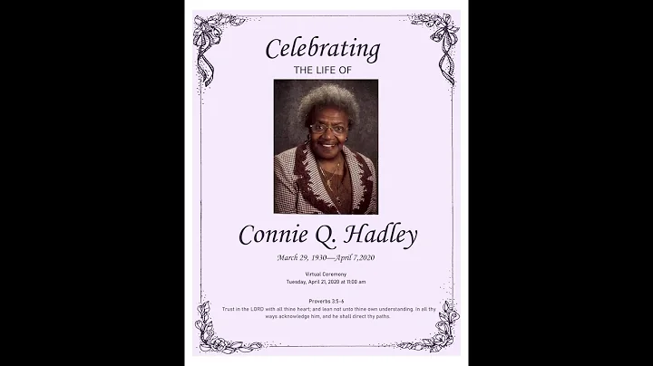 Homegoing Services for Mother Connie Q. Hadley