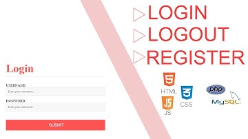 PHP PROJECT: 1/6 Login Logout System PHP MySQL | How To Create Simple HTML Login Form using HTML CSS