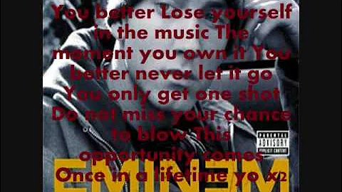 Eminem - Lose Yourself - Dirty WITH LYRICS