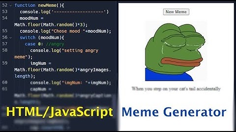 HTML/JavaScript Meme Generator