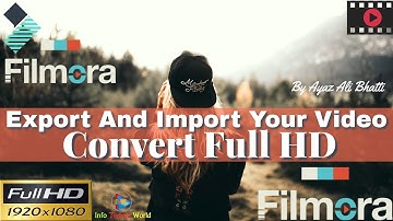 How to export or convert your video HD in filmora video editor