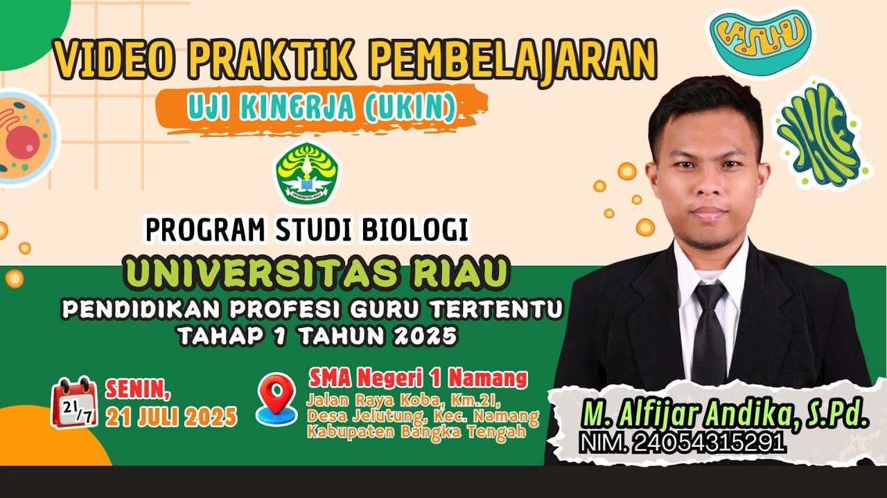 VIDEO UTUH UKIN PPG - PEMBELAJARAN BIOLOGI KELAS 11 MATERI SEL MENGGUNAKAN MODEL PEMBELAJARAN PBL