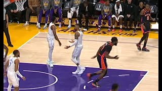 D'ANGELO RUSSELL MAD AT AD FOR LAZINESS DURING GAME! 