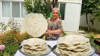 Prepared Lavash on Sheet Metal