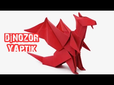 Kağıttan Dinozor Yapımı. (Origami Dinozor Yapımı)
