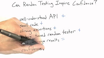 Can Random Testing Inspire Confidence - Software Testing