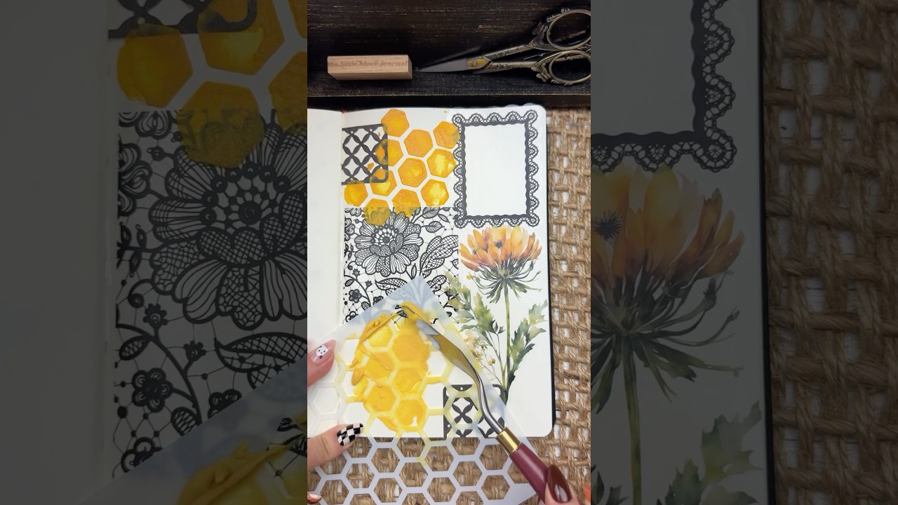 Bee 🐝 ASMR Scrapbook Art Journal With Me 