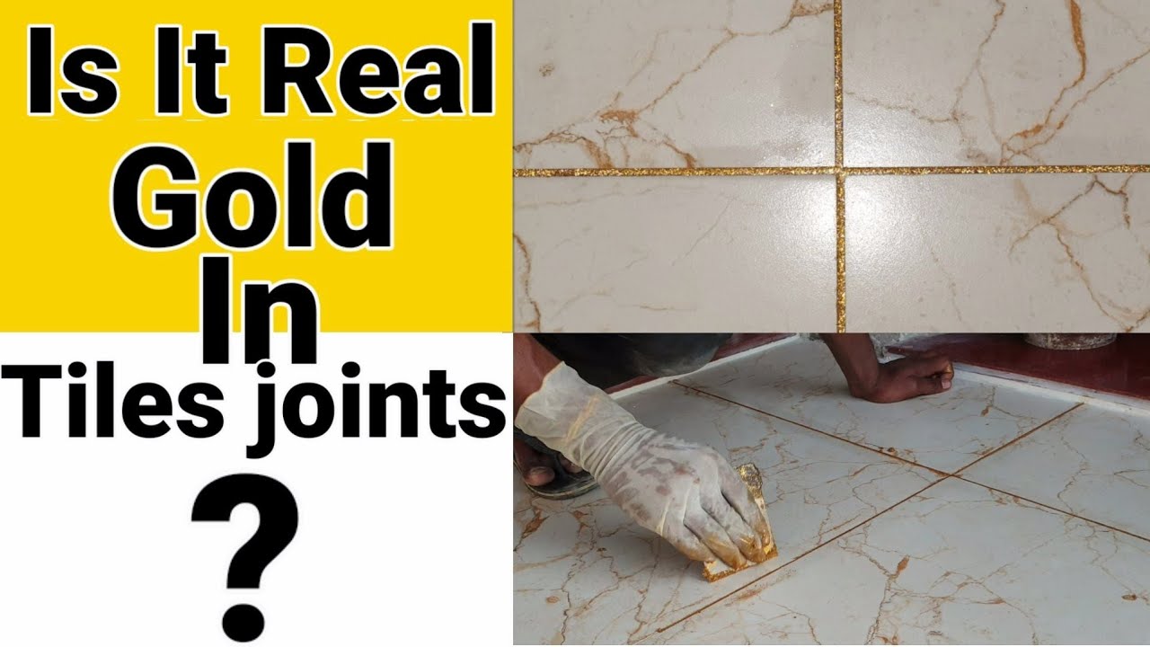 Epoxy Grouting In # Gold Glitter #