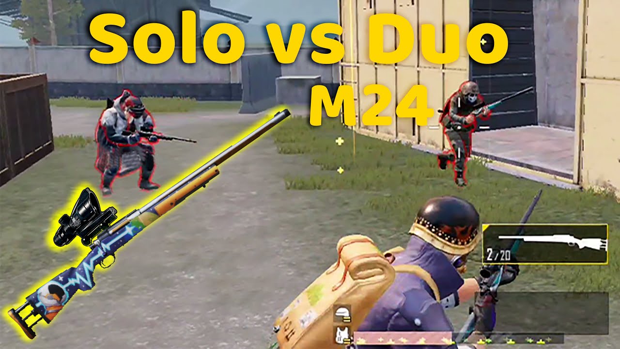 Solo VS Duo M24 Only Challenge | Custom Room| Pubg Mobile| WhiteWolf ...