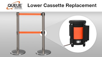 Lower Belt Replacement Guide on Twin Stanchions | Queue Solutions