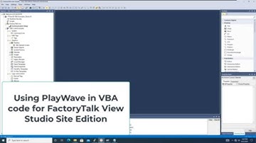 VBA Code To PlayWave in FactoryTalk View Studio Site Edition | HMI VBA Code