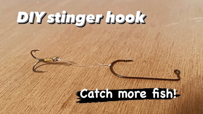 DIY Stinger hook for walleye fishing,How to tie your own. 
