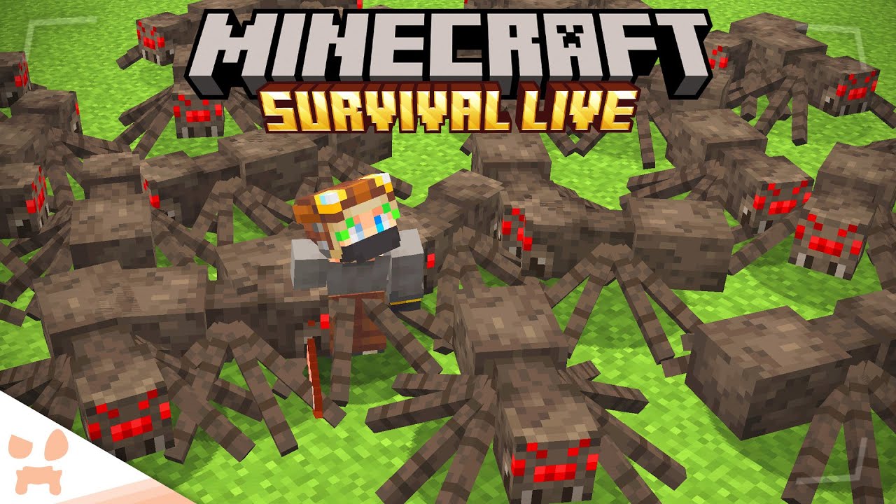 Minecraft Live Predictions & Building The Ultimate Spider Farm!!