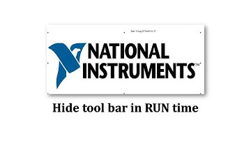 Hide tool bar in RUN time