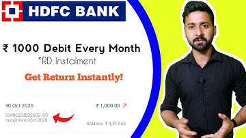 HDFC Bank RD Instalment Debited Refund Processs | Close RD Deposit  Online