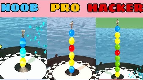 NOOB vs PRO vs HACKER in Stack Rider: All Levels Gameplay, New iOS Android Games