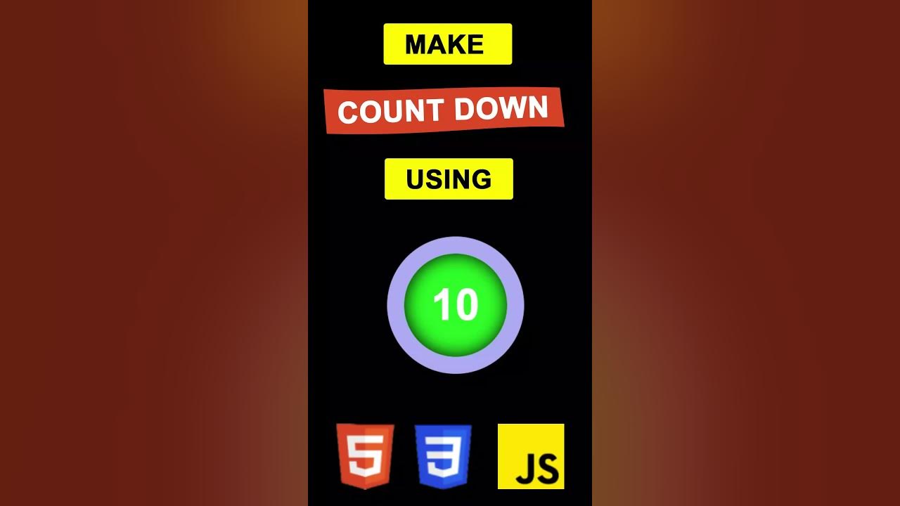 Html for Beginners: Create a count down using HTML, CSS & JS - YouTube