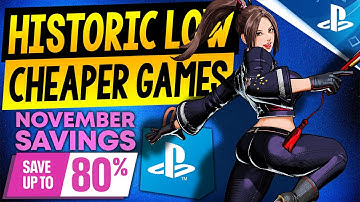 20 Awesome HISTORIC LOW PRICES PSN November Savings Sale PS5/PS4 Game Deals! Great Games CHEAPER!