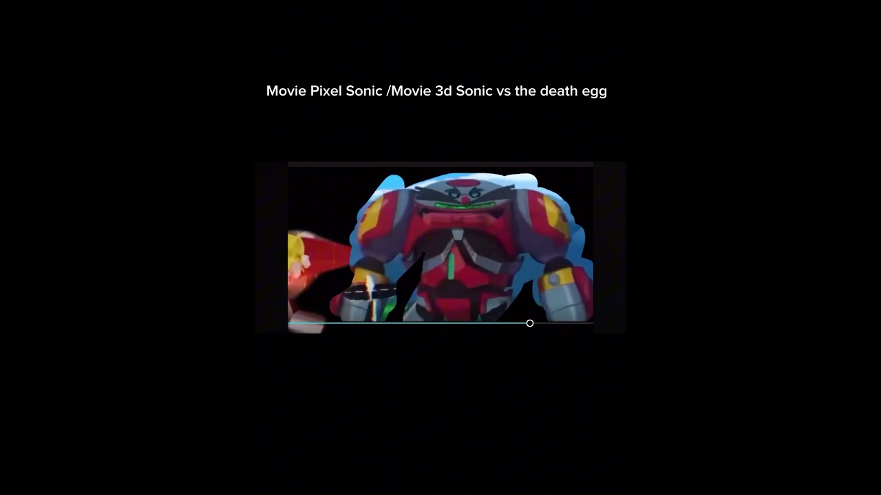 Movie pixel Sonic/ Movie 3d Sonic vs the death egg