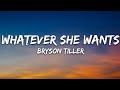 Capture de la vidéo Bryson Tiller - Whatever She Wants (Lyrics)