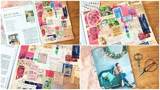 COLLAGE WITH ME For Beginners! 💖📚  Magazine Collage Glue Book