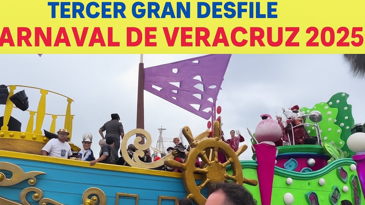 COMPLETO!!! TERCER GRAN DESFILE CARNAVAL COMPLETO VERACRUZ 2025  | EN VIVO DESDE EL BOULEVARD..
