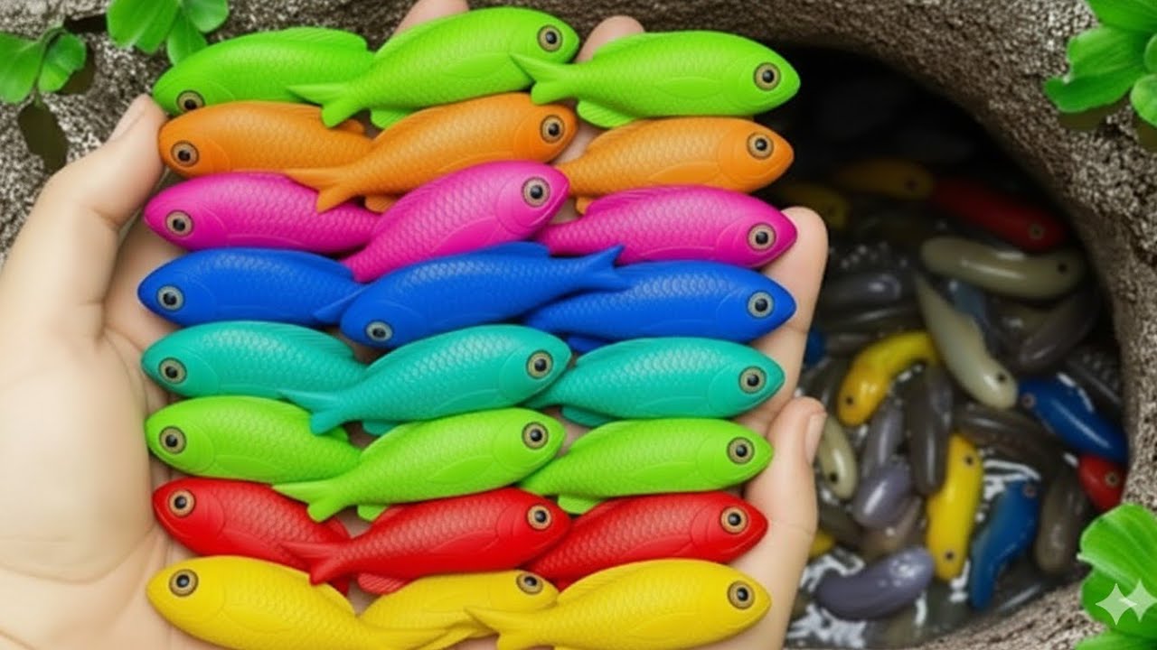 Catching Beautiful Aquarium Fish in a Small Pond | Baby Turtles, Eel