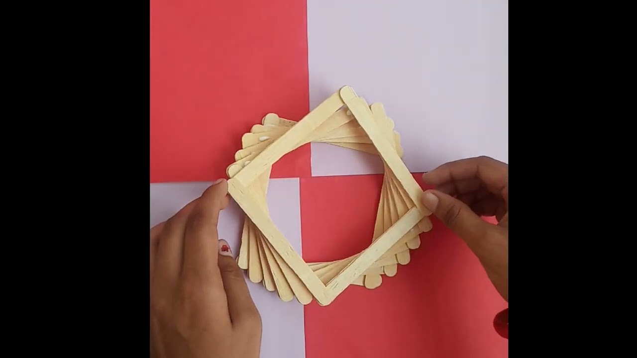 Ice cream stick lamp |  Room decor idea | desk decor idea