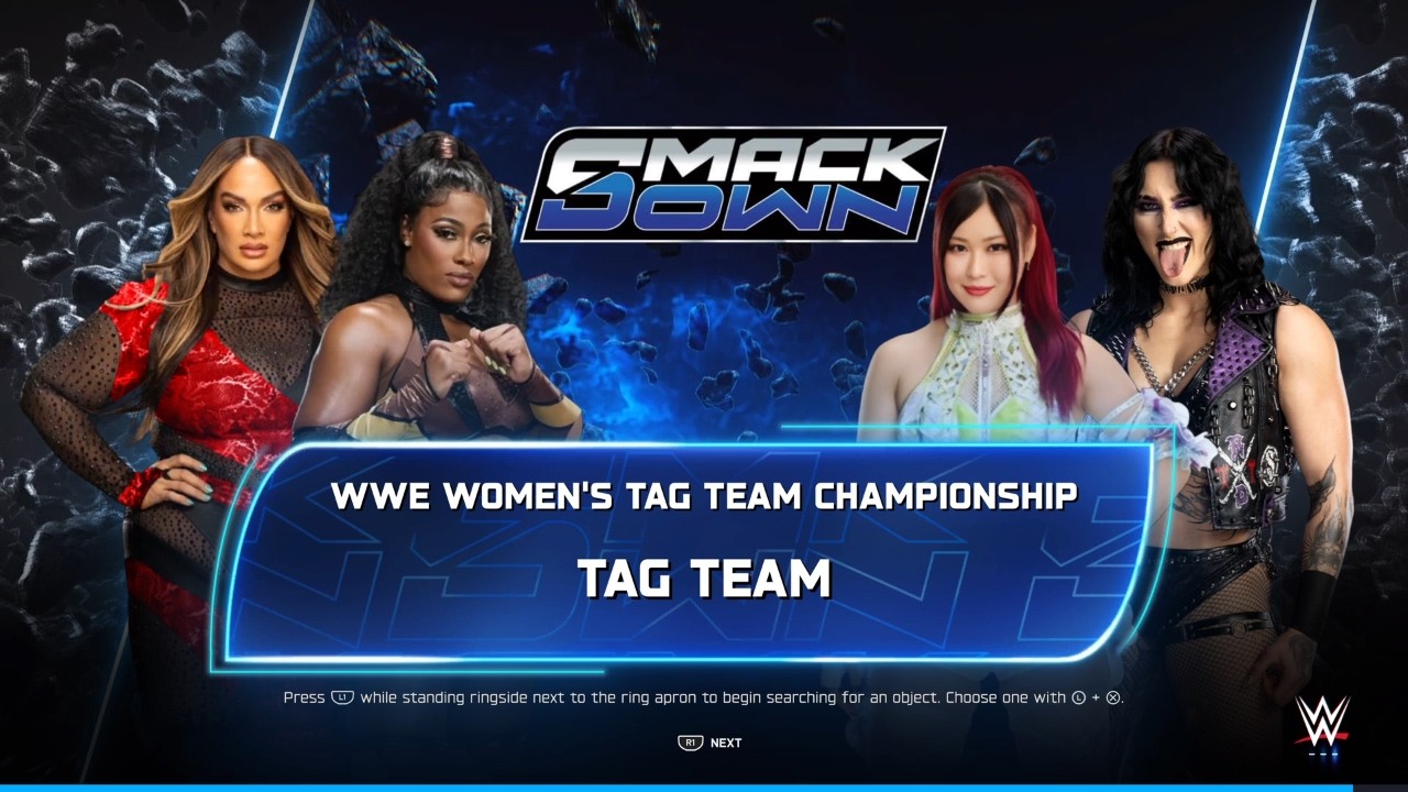 Smadkdown 2026-02-27 : Iyo(c) & Rhea(c) vs. Nia & Lash - WWE Women's Tag Team Championship