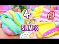 4 Easy DIY Slime Ideas! How To Make VIRAL SLIMES!