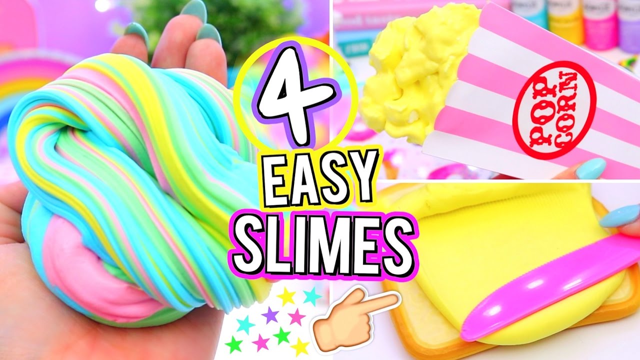4 Easy Diy Slime Ideas How To Make Viral Slimes Youtube
