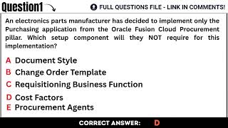 1Z0-1065-26 Exam Questions | Oracle Fusion Cloud Procurement 2026 Implementation Professional