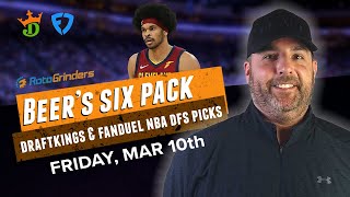 DRAFTKINGS \& FANDUEL NBA PICKS TODAY (3\/10\/23) - DFS 6 PACK