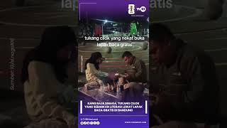 Kang Raja Sinaga, Tukang Cilok yang Sebarkan Literasi Lewat Lapak Baca Gratis di Bandung