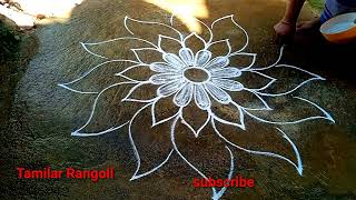 Aavani madham traditional special beautiful freehand rangoli/Pandaga muggulu/padi Tamilar Rangoli