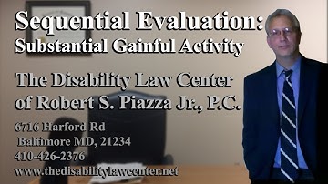Sequential Evaluation: Substantial Gainful Activity
